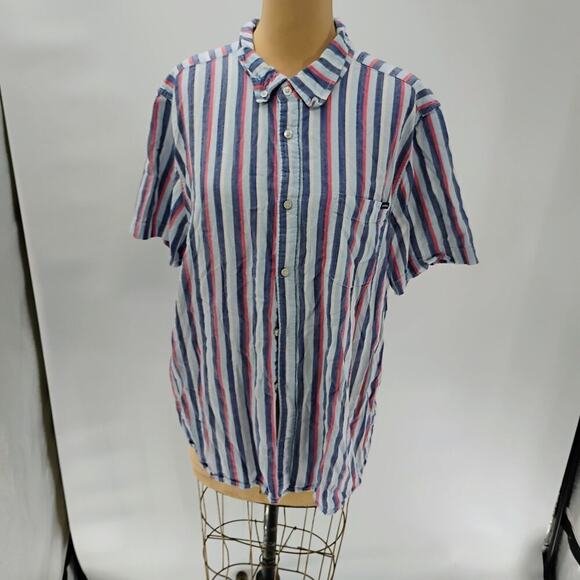 Chubbies Mens XSmall Classy Poplin Friday Shirt Button Down Striped - Picture 11 of 15